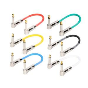 [호환품]1/3Pcs 기타 효과 케이블 페달 악기 패치 코드 6.35mm 일렉트릭 와이어 메탈 헤드 15/30cm