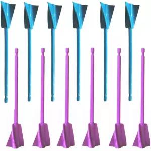 레진 믹서 패들 12개의 PCS 드릴 믹싱 부착물 드릴용 재사용 가능한 페인트 에폭시 부착 몰드 텀블러 컵