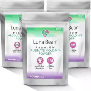 주조 키트용 루나 빈 알지네이트 성형 파우더 리필 - 무독성 빠른 설정 3파운드(1 350g) 기념일 생일 가족