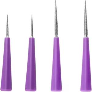 진주와 구슬 구멍을 넓히기에 완벽한 보석 제작용 다이아몬드 팁 비드 리머 도구 4종 세트