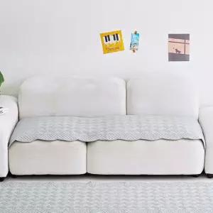 렌징 모달 3인용 워싱 쇼파패드 65x180cm 그레이 소파 커버 덮개 (WFJ5QCT)