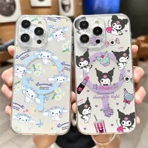 사랑스러운 Hellokitty Kuromi 삼성 호환 갤럭시 S25 S24 S23 S22 S21 S20 FE Edge Plus Ultra 5G 커버 용