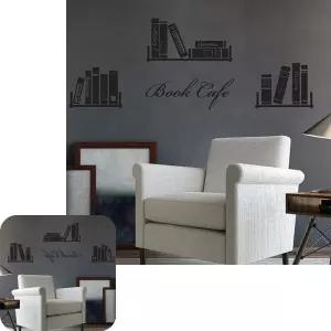 제이커 자연 셀프인테리어 WBWG161 그래픽스티커 시트지 북카페-