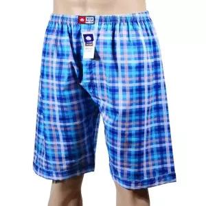 핏감 여유로운 체크무늬 남성 8부 면파자마 (WFJ6ATE)