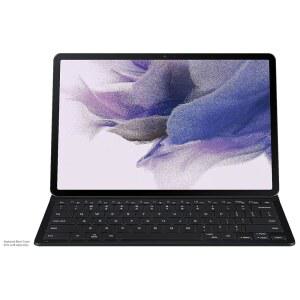 [미국배송] 삼성호환 태블릿 키보드 커버 삼성제품호환 S8+ S7 FE S7+ 라이트용 보호 케이스 큰 키 크기 S 펜 홀더 슬림 견고함 초경량 미국 버전 블랙 발크