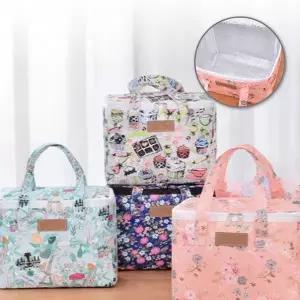 보냉 도시락 가방 사각 쿨러백 피크닉 수납용 용기 보온 (WFJ5U1Z)