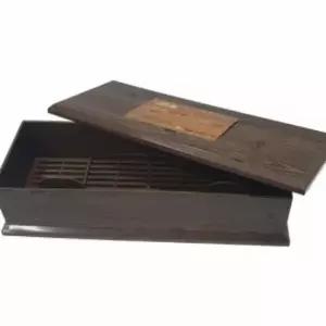 식기 수납 수저함 나무 무늬 식탁 수저 정리함 심플 보관 통 (WFJ5H3J)