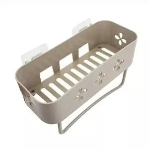 욕실 타올걸이 부착형 선반 화장실 수납 샤워용품 정리대 (WFJ5UOK)