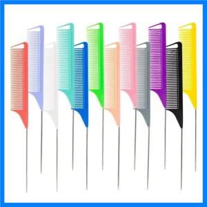 전문 이발소 스타일링 빗 플라스틱 내열성 정전기 방지 땋은 쥐 꼬리 곡선 분리 빗 헤어 액세서리