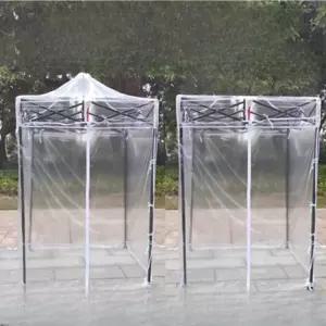 캐노피 바람막이 야외용 2x2m 텐트 온실 A타입 투명 하우스 방진 (4면타입)