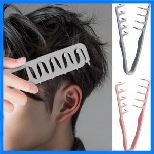 넓은 빗살 빗 곱슬머리 스타일링용 넓은 빗살 빗 볼륨업 도구 및 그루밍 액세서리 틈새 커버 앞머리용