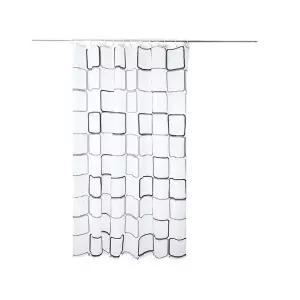 방수 욕실커튼 격자무늬 샤워 커튼 샤워용 욕실 수납용 (WFJ6UNZ)