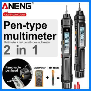 ANENG A3005 디지털 멀티미터 펜 타입 4000 카운트 전문가용 미터 비접촉 자동 AC/DC 전압 저항 다이오드