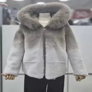 세이브존04 폭스 양모 그라데이션 무스탕 재킷 LRCMUR107