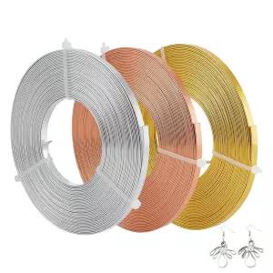 BENECREAT 98.43피트 평평한 알루미늄 와이어 DIY 공예 보석 제작을 위한 5mm 너비의 변색 방지 베젤