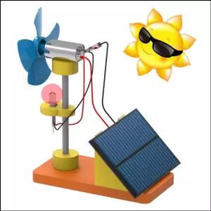 태양광 LED 바라미 만들기 미니 선풍기 풍력 에너지 발전기 DIY 태양전지 솔라셀 충전