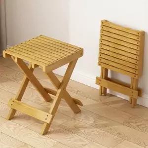 접이식 의자 스툴 간이 원목 체어 테라스 정원 (WFJ5X54)