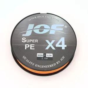 JOF 4합사라인 PE 낚싯줄 2호 300m 오렌지