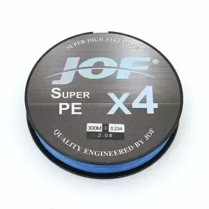JOF 4합사라인 PE 낚싯줄 2호 300m 블루