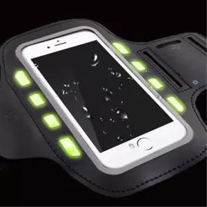 야간 러닝 형광 LED 편안한 휴대폰 암밴드 런닝 등산 포켓