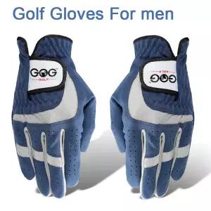 남성용 골프 장갑 1pc 블루 스포츠 패브릭 왼쪽 오른손 Dropship 매직 테이프 야구 테니스