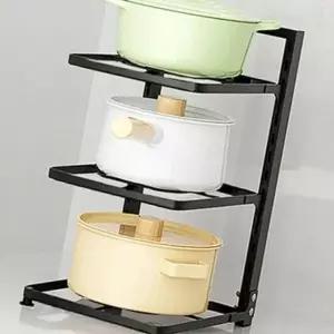 높이조절 주방 정리대 냄비 받침대 후라이팬 정리함 도구 (WFK6C8M)