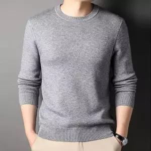 [프로셀러] 중년 남성 긴팔 라운드 넥 니트 봄 가을 스웨터 코디