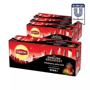 립톤 블랙티 잉글리쉬 브렉퍼스트 홍차 25개입 x 4박스 (100개)