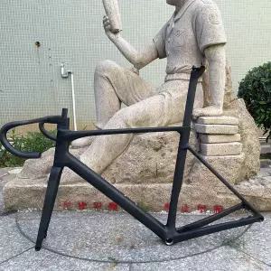 자전거프레임 V5RS 100% 카본 로드 프레임 디스크 브레이크 화이트 블루 자전거 풀 레이싱 핸들바