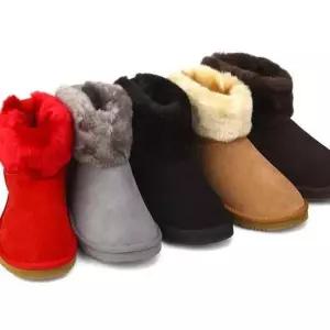 가죽 숏 털부츠 여성 방한 부츠 방한화 방한부츠 털신발 털부츠 낚시화 숏부츠