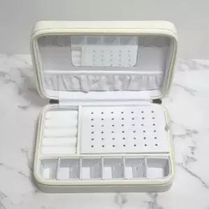 [하프클럽/]보석 정리 수납함 악세사리 보관용 귀걸이 반지 박스 화이트 색