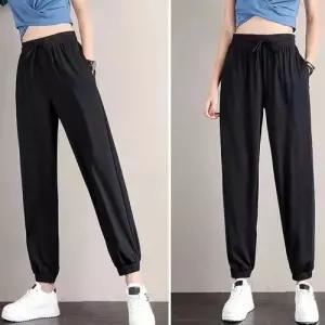 아이스 조거팬츠 여름 밴딩바지 홈웨어 냉감소재 심플 WACB286