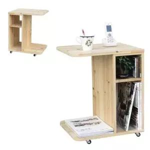 원목 소파 거실 사이드 테이블 침대 협탁 이동식 탁자 W4E0FFF