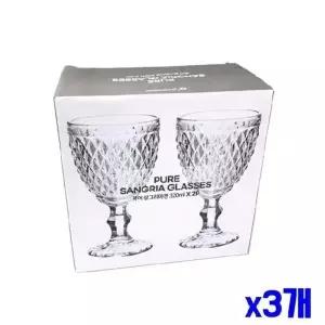 (SM)고급스러운 투명 유리잔 320ml 2p x3개 물컵 컵 (WFK9AB1)