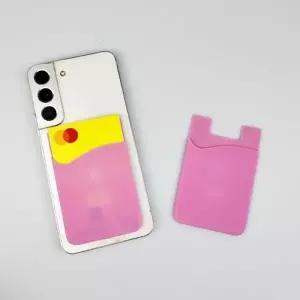 부착형 휴대폰 카드 지갑 핑크 스마트폰 카드 포켓 (WFK9A9K)