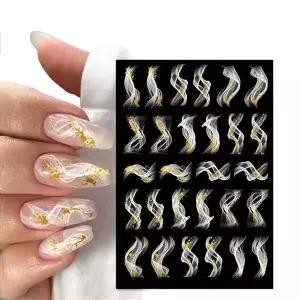 골드스티커 미러스티커 메탈 물결스티커 골드메탈 (WFK9D0I)