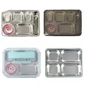 원리빙 4칸 피크닉 5칸 밀폐식판도시락(수저포함) (WFK9U2P)