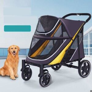 한번에 접어요 안전한 접이식 유모차 대형견 강아지유모차