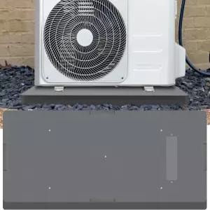 덕트리스 에어 장비 패드 - 미니 스플릿 AC 유닛 콘덴서 에어컨 히트 펌프 HVAC 발전기 휴대용 야외 접지