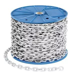 50피트 3mm 아연 도금 철 걸이 체인 롤 - 경쇄 및 야외용 금속 조류 먹이기 예술 작품 화분 DIY 홈