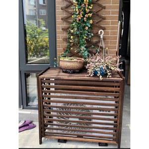 초대형 에어컨실외기가림막 업소 보호 상업용 차광막 목재