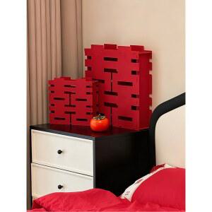 웨딩 침실 협탁 장식 입체 희자 신혼집 꾸미기 세트 거실 여자 조복 사진 찍기