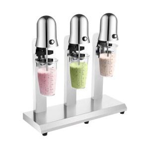 밀크 쉐이크 메이커, 110V 180W 상업용 스테인리스 스틸 머신 18000RMP 강력한 전기차 음료 믹스 믹서 / 카페 스크림 가게 및 가정용 헤드 3개 포함