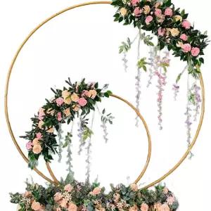 풍선 프레임 틀 웨딩장식 소품 아치 링 거치대 꽃 호텔