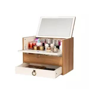 원목 미니 보관함 박스 메이크업테이블 좌식화장대