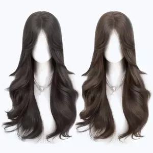 [하프클럽/]여성 고온사 웨이브 가발 1P 긴머리 헤어 볼륨 후크