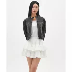 [LAP] 빈티지 워싱 바이커 크롭 자켓 AR1DZ260 [P003745588]