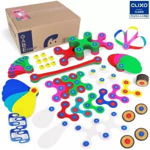 클릭소 패밀리팩 플레이모빌 플렉시블 자석블록 조립 어린이 96p 블럭세트 두뇌발달 유아