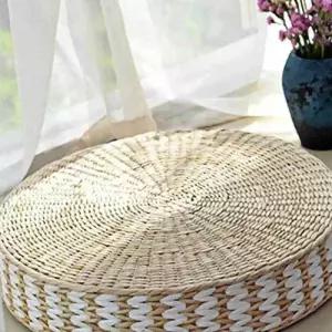 화이트 쿠션 방석 높은 원형 여름 왕골 둥근 두꺼운 WFIKSXU