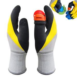 [미국배송] 아글루 1쌍 가드닝 장갑과 엄지손가락 칼 - 빠른 가지치기 과일 따기 및 마당 다듬기 식물 수확을 위한 통기성 가시 방지 장갑